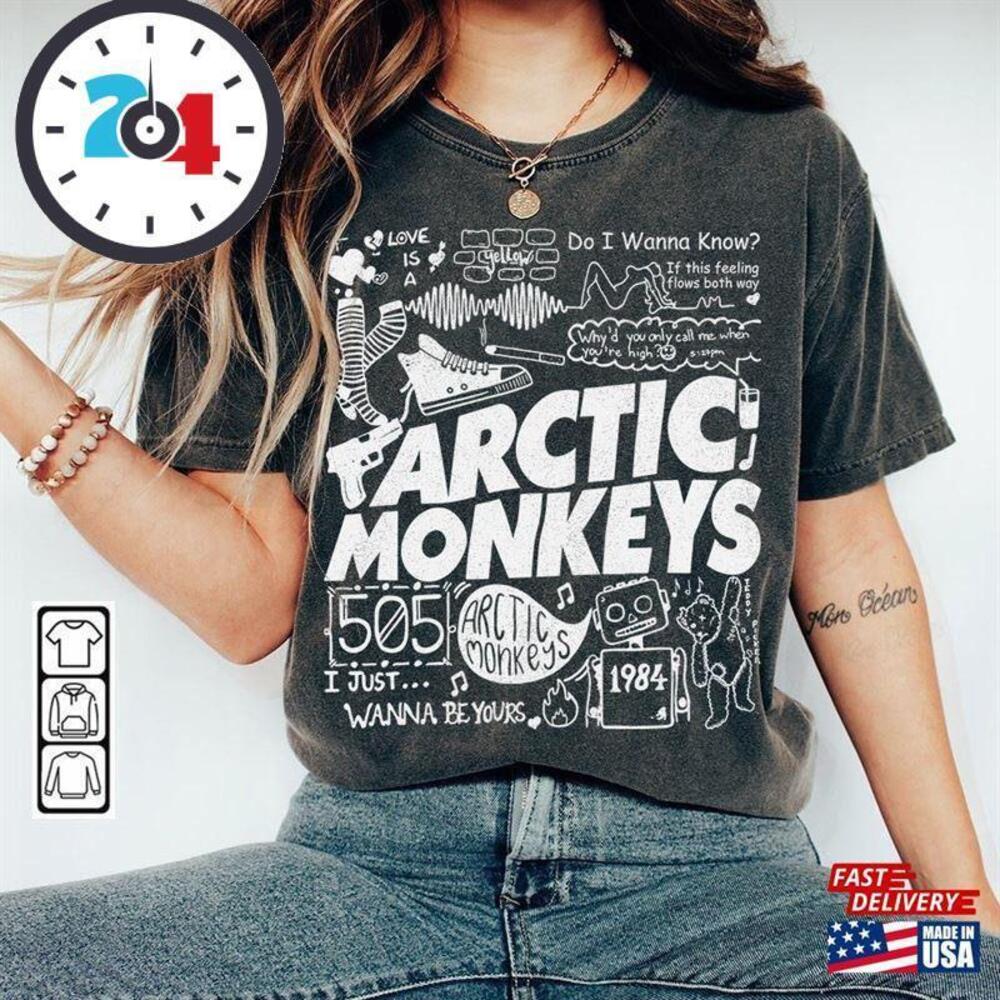 Arctic Monkey Doodle Art Shirt  Merch Album Lyrics